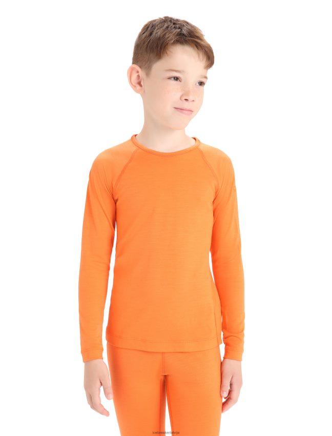 Icebreaker Merino 200 oasis termo tops ar garām piedurknēm bērni zibspuldze apģērbs 622ZJ942
