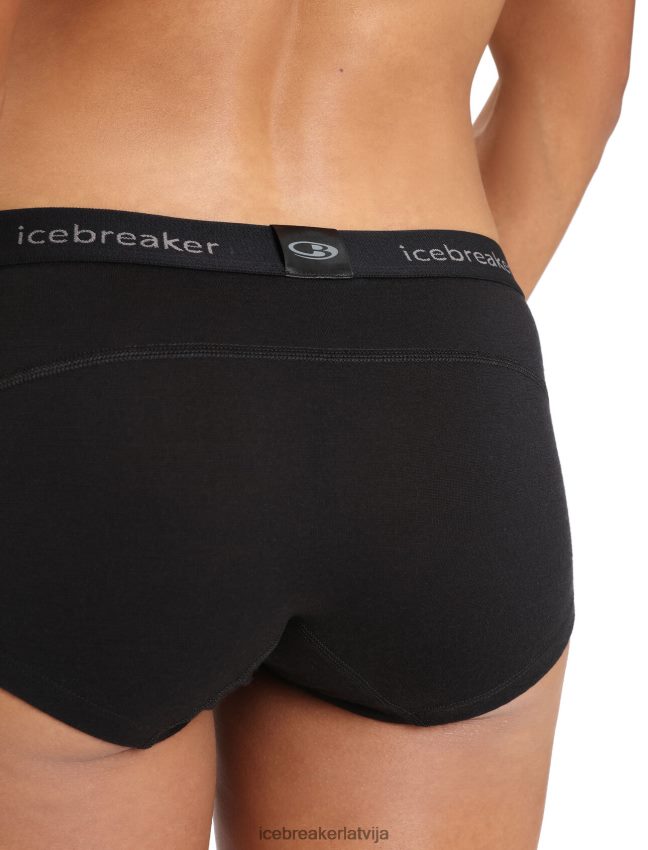 Icebreaker merino 200 oasis termošorti zēniem sievietes melns apģērbs 622ZJ500