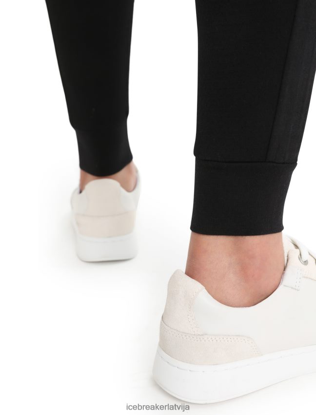 Icebreaker zoneknit merino jogger sievietes melns apģērbs 622ZJ750