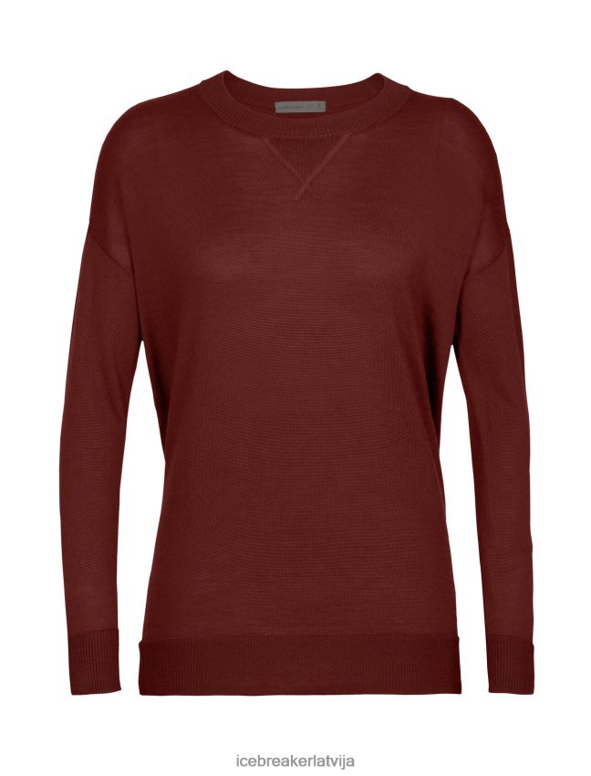 Icebreaker cool-lite merino nova džemperis sievietes espresso apģērbs 622ZJ903