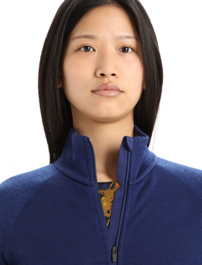 Icebreaker realfleece merino elemental jaka ar garām piedurknēm rāvējslēdzēju sievietes karaliskā flote apģērbs 622ZJ902