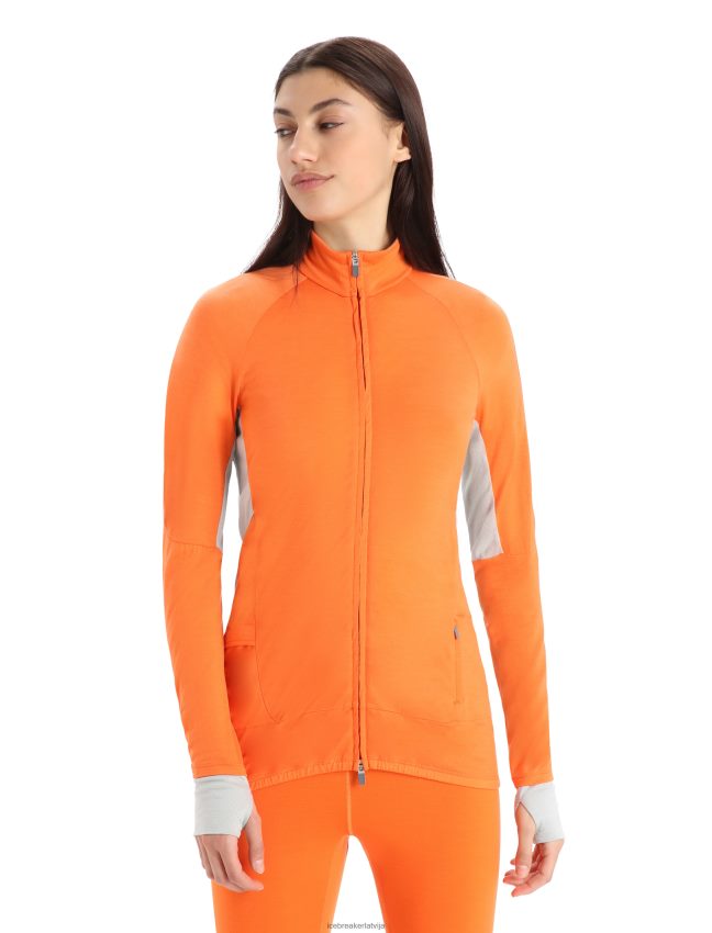 Icebreaker zoneknit merino jaka ar rāvējslēdzēju ar garām piedurknēm sievietes zibspuldze/ēteris apģērbs 622ZJ851