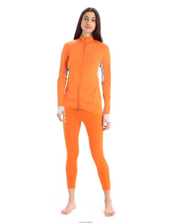 Icebreaker zoneknit merino jaka ar rāvējslēdzēju ar garām piedurknēm sievietes zibspuldze/ēteris apģērbs 622ZJ851
