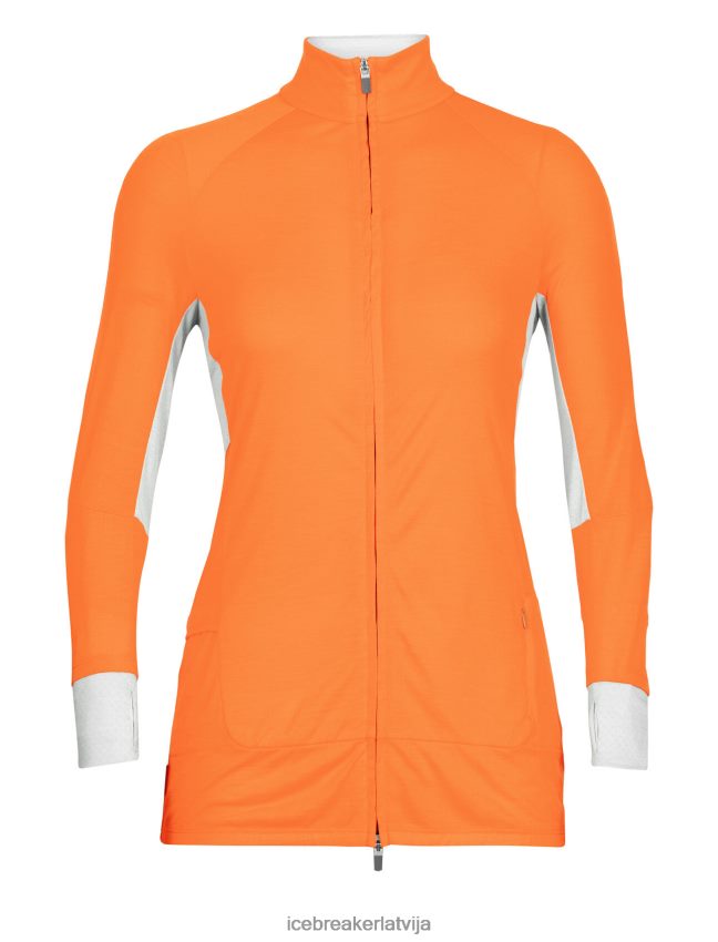 Icebreaker zoneknit merino jaka ar rāvējslēdzēju ar garām piedurknēm sievietes zibspuldze/ēteris apģērbs 622ZJ851