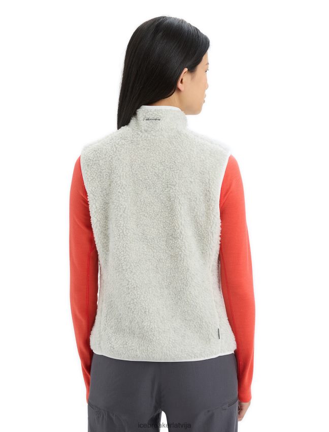 Icebreaker realfleece merino augstas pāļu veste sievietes ekru virši apģērbs 622ZJ677