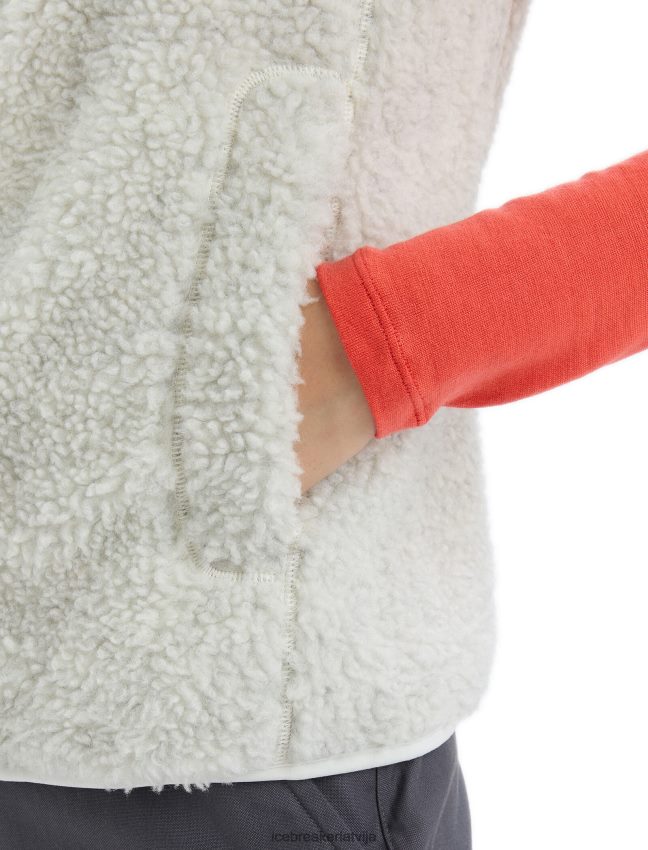 Icebreaker realfleece merino augstas pāļu veste sievietes ekru virši apģērbs 622ZJ677