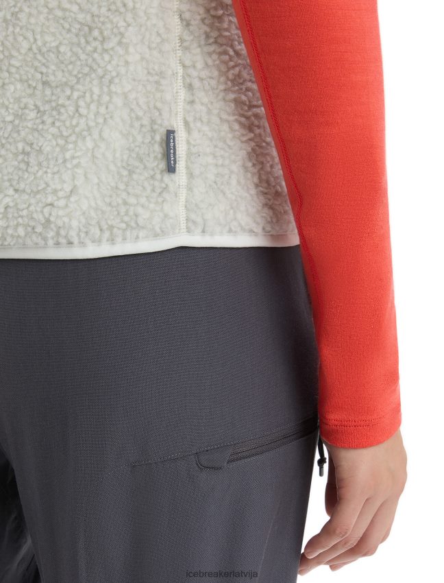 Icebreaker realfleece merino augstas pāļu veste sievietes ekru virši apģērbs 622ZJ677