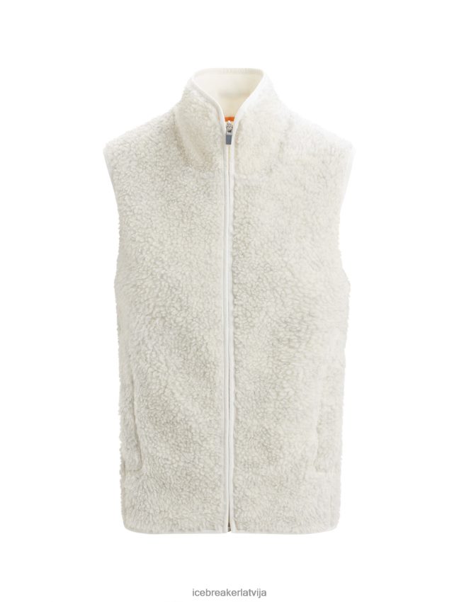Icebreaker realfleece merino augstas pāļu veste sievietes ekru virši apģērbs 622ZJ677