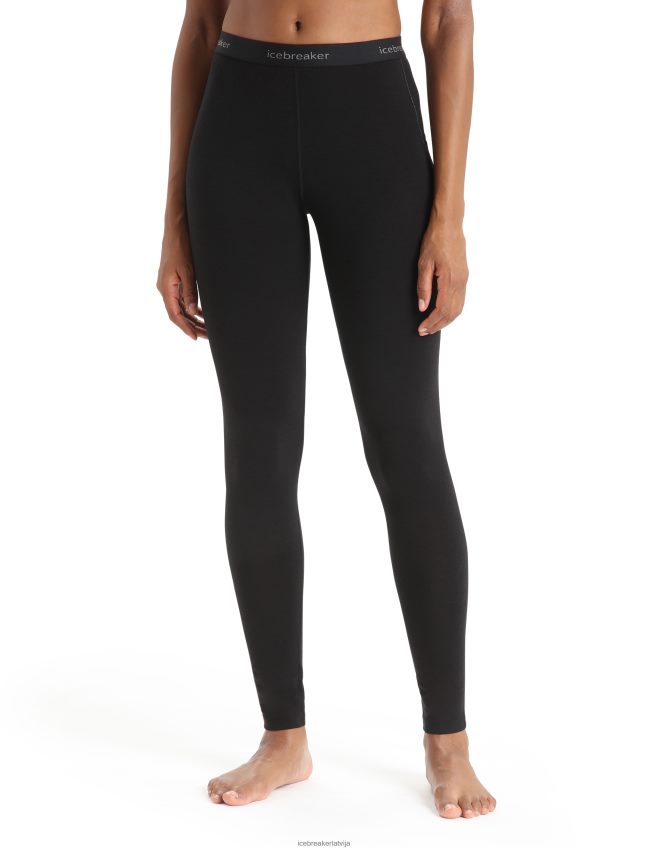 Icebreaker bodyfitzone merino 150 zonas termo legingi sievietes melns apģērbs 622ZJ579
