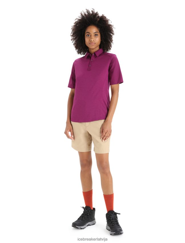 Icebreaker merino hike tops ar īsām piedurknēm sievietes ej ogot apģērbs 622ZJ649