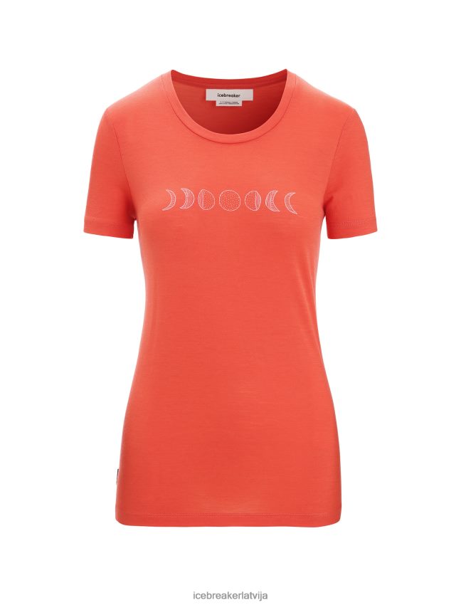 Icebreaker merino tech lite ii t-krekls ar īsām piedurknēm mēness fāze sievietes dinamiska zeme apģērbs 622ZJ616