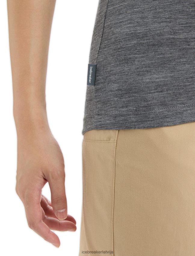 Icebreaker merino tech lite ii t-krekls ar īsām piedurknēm wildflower bloom sievietes smilšakmens virši apģērbs 622ZJ646