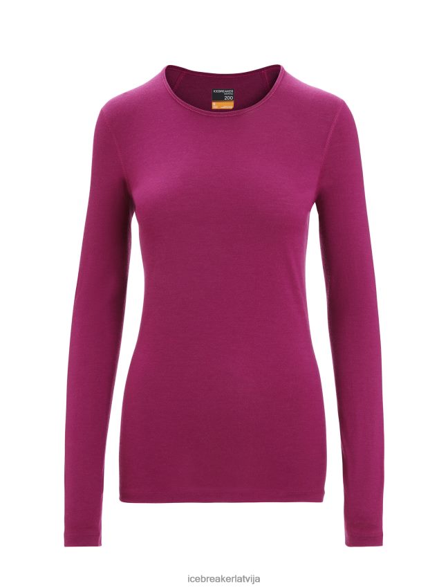 Icebreaker Merino 200 oasis termo tops ar garām piedurknēm sievietes ej ogot apģērbs 622ZJ560
