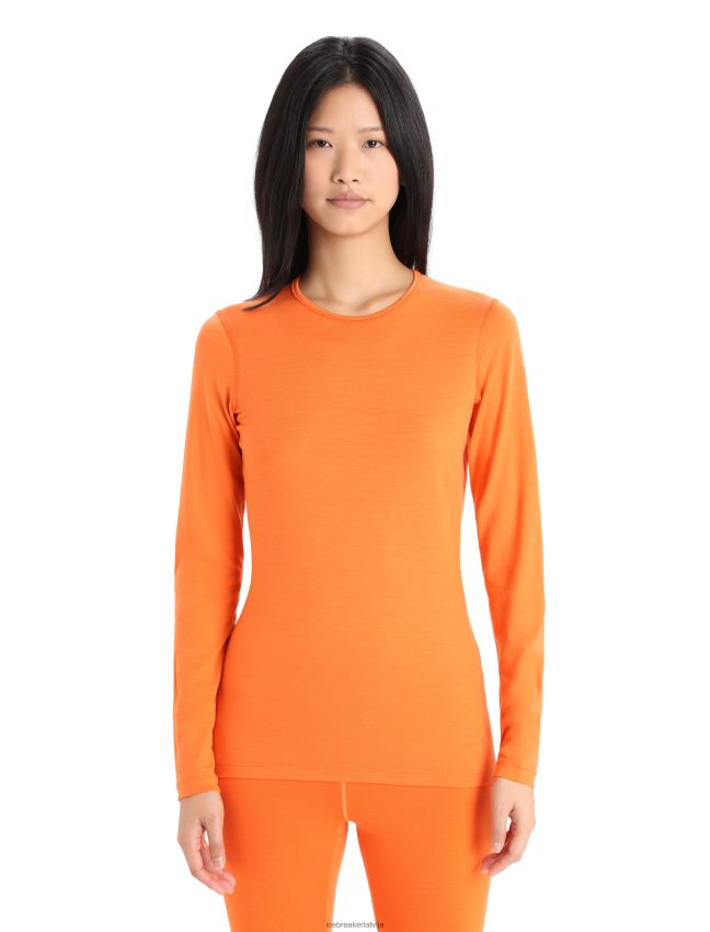 Icebreaker Merino 200 oasis termo tops ar garām piedurknēm sievietes zibspuldze apģērbs 622ZJ803