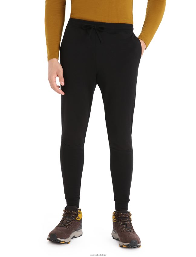 Icebreaker zoneknit merino jogger vīriešiem melns apģērbs 622ZJ251