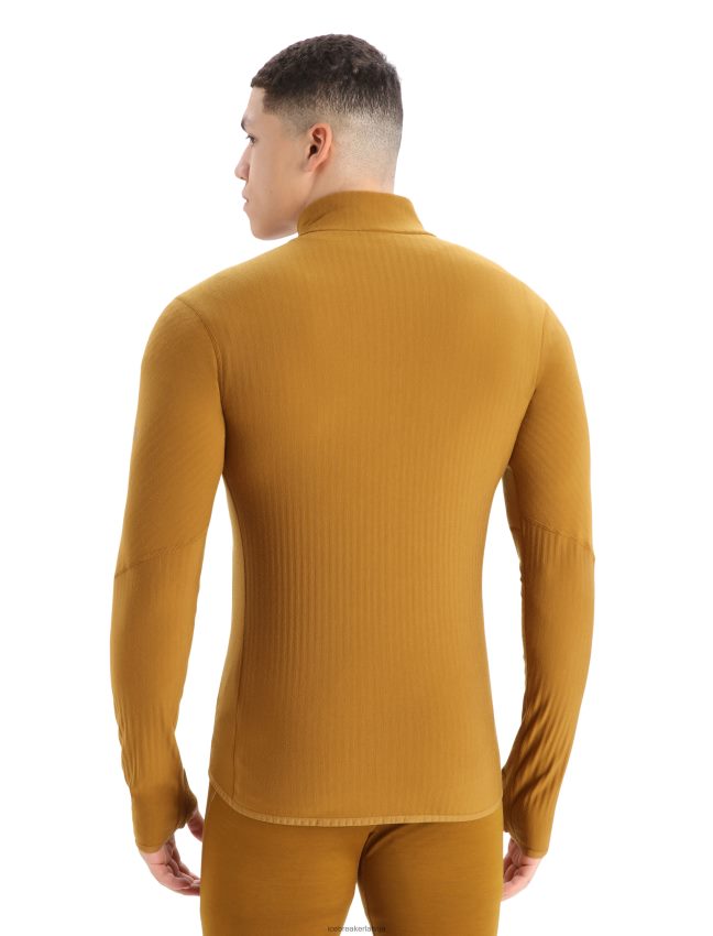 Icebreaker realfleece merino descender jaka ar rāvējslēdzēju ar garām piedurknēm vīriešiem krustnagliņa apģērbs 622ZJ390