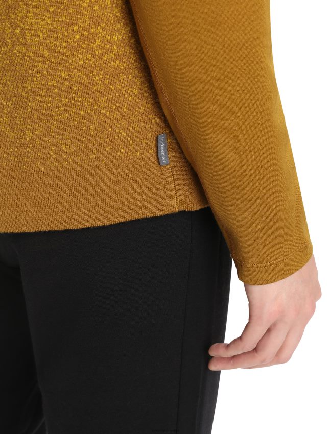 Icebreaker zoneknit merino izolēta veste dziļumā vīriešiem krustnagliņa/klusais zelts apģērbs 622ZJ406