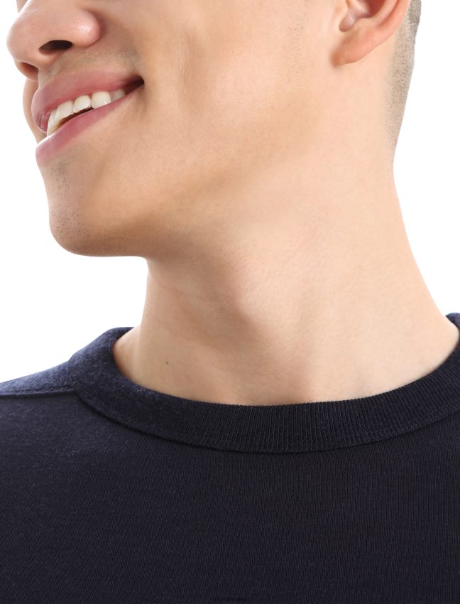 Icebreaker Realfleece merino dalston sporta krekls ar garām piedurknēm vīriešiem pusnakts flote apģērbs 622ZJ398