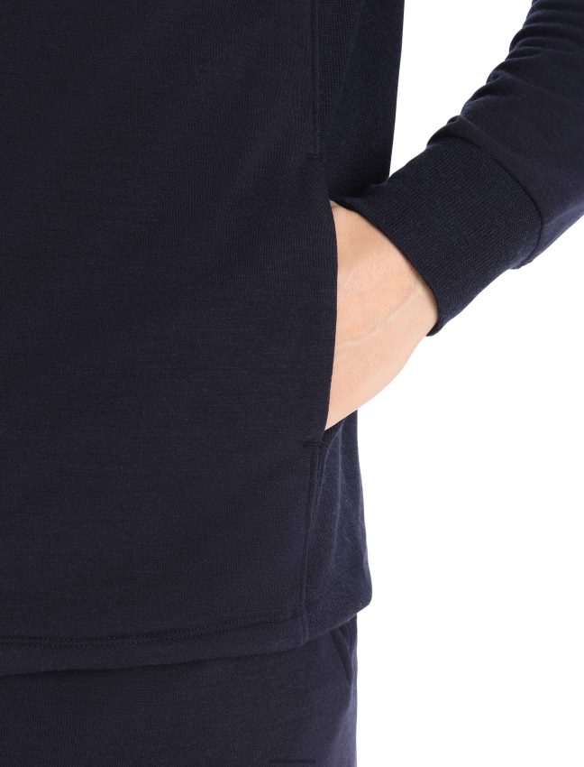 Icebreaker Realfleece merino dalston sporta krekls ar garām piedurknēm vīriešiem pusnakts flote apģērbs 622ZJ398