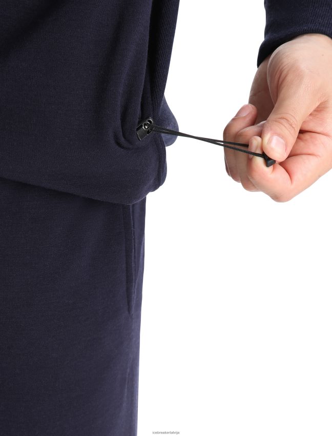 Icebreaker Realfleece merino dalston sporta krekls ar garām piedurknēm vīriešiem pusnakts flote apģērbs 622ZJ398