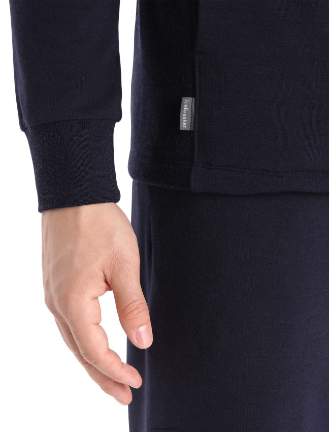 Icebreaker Realfleece merino dalston sporta krekls ar garām piedurknēm vīriešiem pusnakts flote apģērbs 622ZJ398