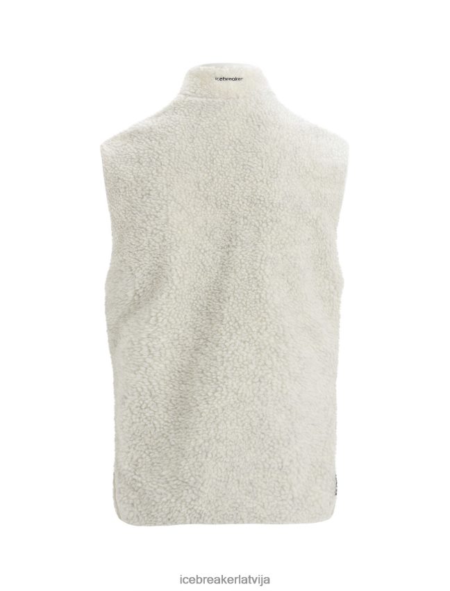 Icebreaker realfleece merino augstas pāļu veste vīriešiem ekru virši/sniegs apģērbs 622ZJ234
