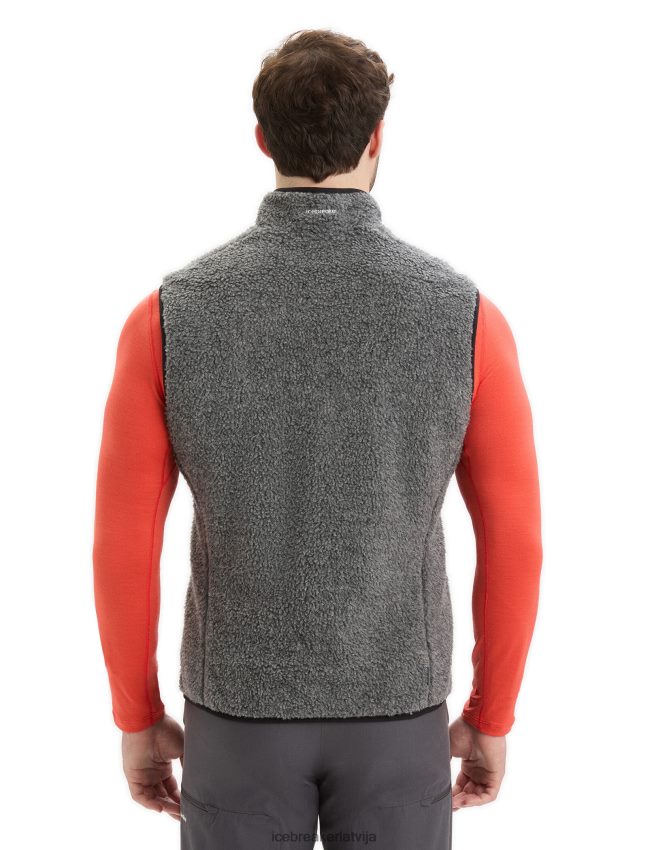 Icebreaker realfleece merino augstas pāļu veste vīriešiem smilšakmens virši/melns apģērbs 622ZJ235