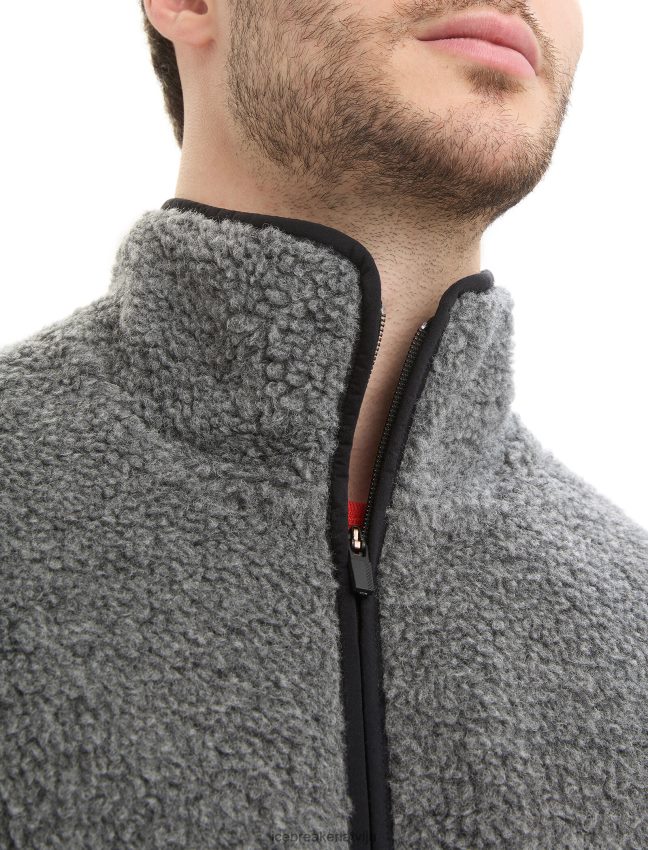 Icebreaker realfleece merino augstas pāļu veste vīriešiem smilšakmens virši/melns apģērbs 622ZJ235
