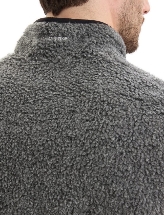 Icebreaker realfleece merino augstas pāļu veste vīriešiem smilšakmens virši/melns apģērbs 622ZJ235