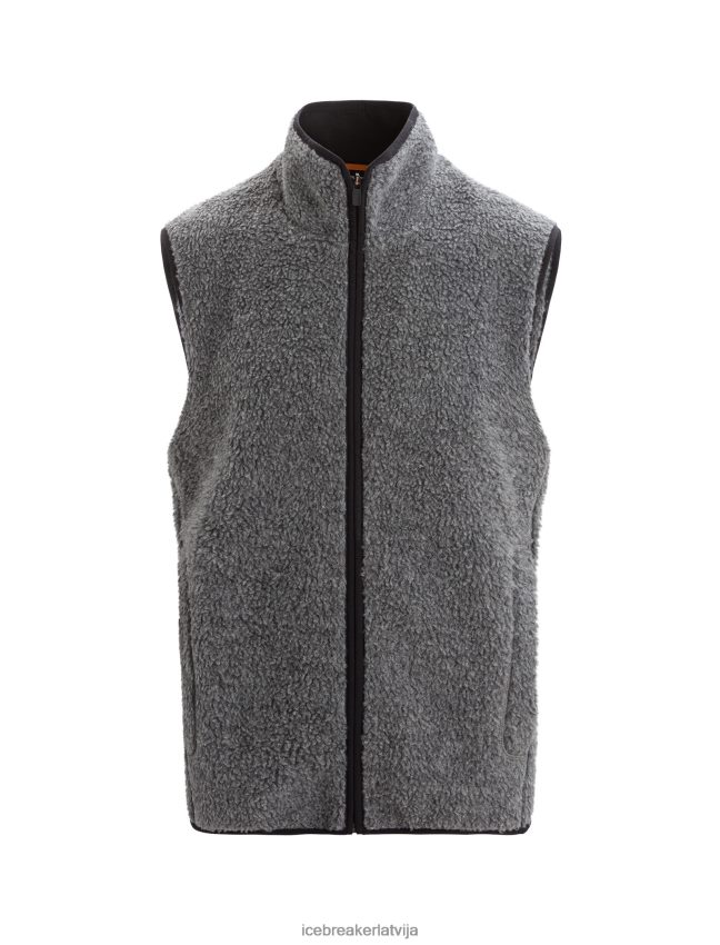 Icebreaker realfleece merino augstas pāļu veste vīriešiem smilšakmens virši/melns apģērbs 622ZJ235