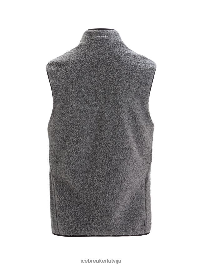 Icebreaker realfleece merino augstas pāļu veste vīriešiem smilšakmens virši/melns apģērbs 622ZJ235