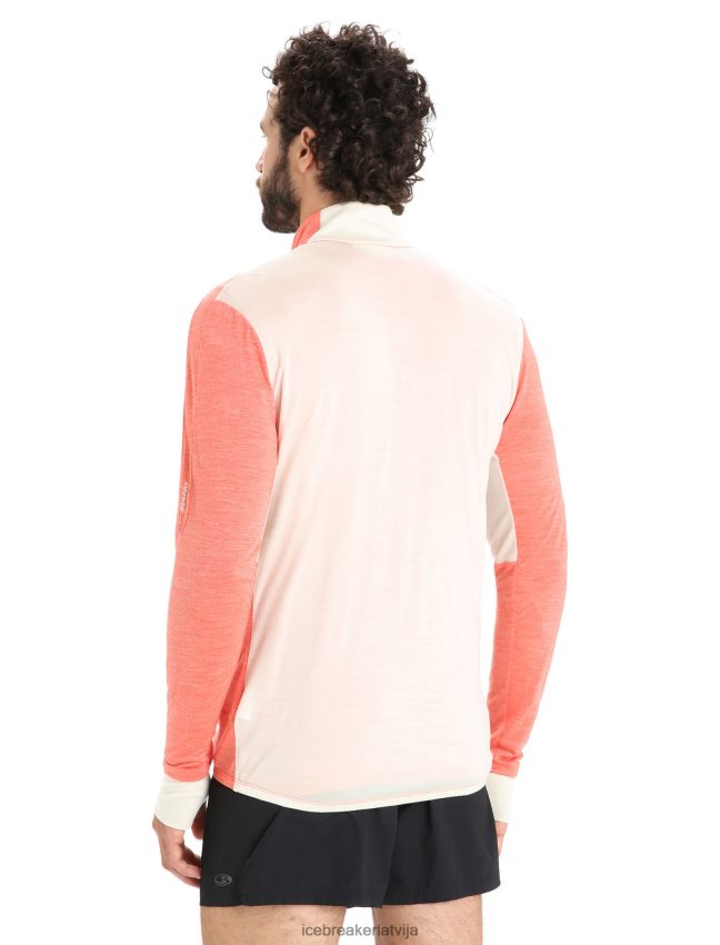 Icebreaker zoneknit merino rāvējslēdzēja augšdaļa ar garām piedurknēm vīriešiem dinamiskas zemes virši/krīts apģērbs 622ZJ230