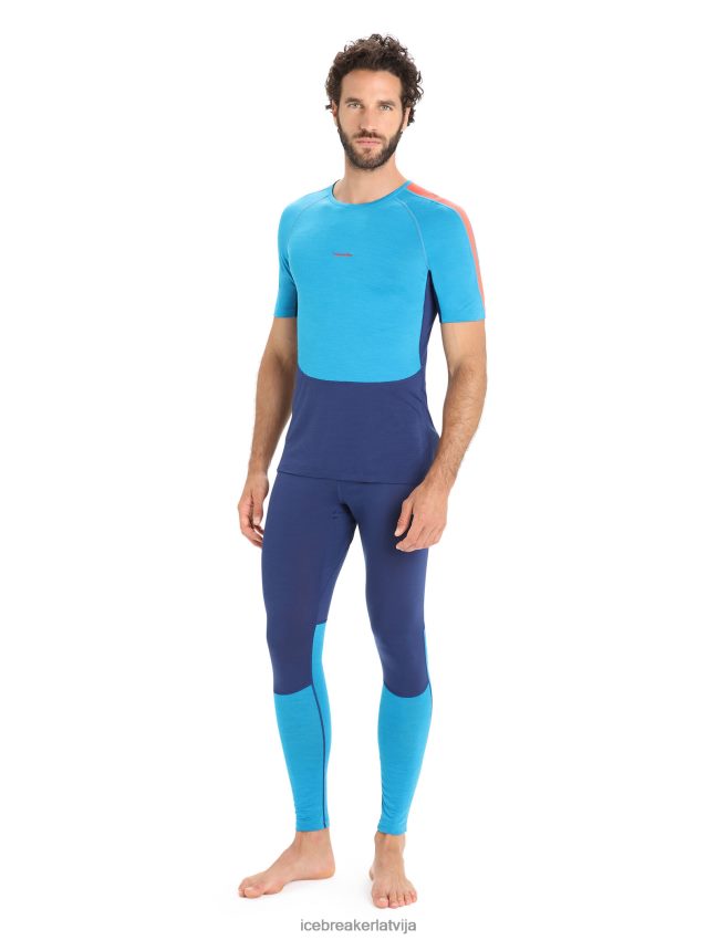 Icebreaker 125 zoneknit merino termo legingi vīriešiem ģeogrāfiski zilā/karaliskā flote apģērbs 622ZJ170