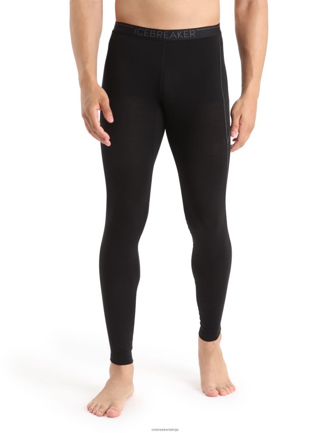 Icebreaker bodyfitzone merino 150 zonas termo legingi vīriešiem melns apģērbs 622ZJ346