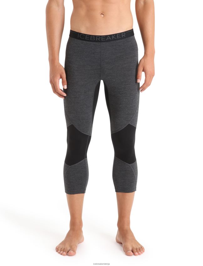 Icebreaker bodyfitzone merino 260 zonas 3/4 termo legingi vīriešiem strūklas virši/melns apģērbs 622ZJ443