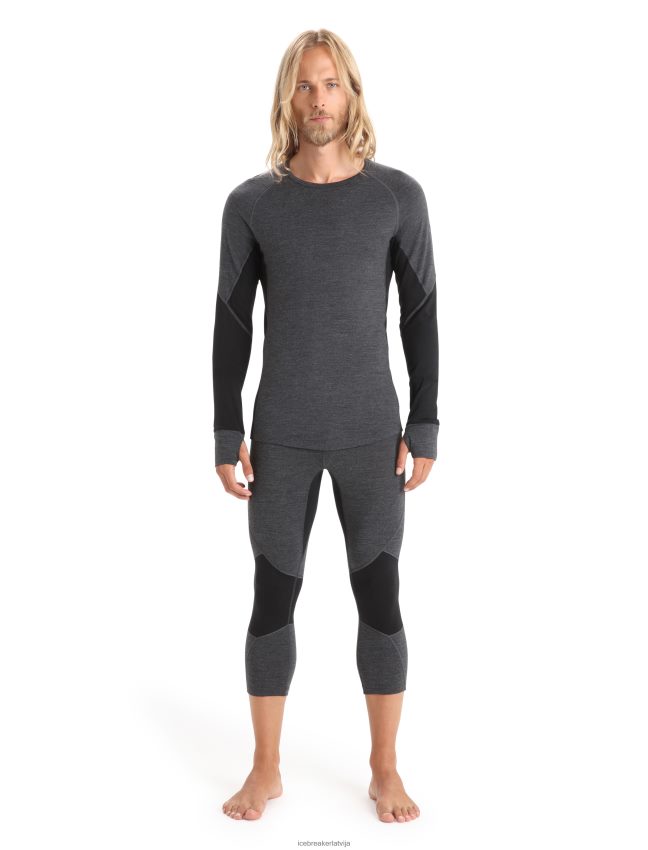 Icebreaker bodyfitzone merino 260 zonas 3/4 termo legingi vīriešiem strūklas virši/melns apģērbs 622ZJ443