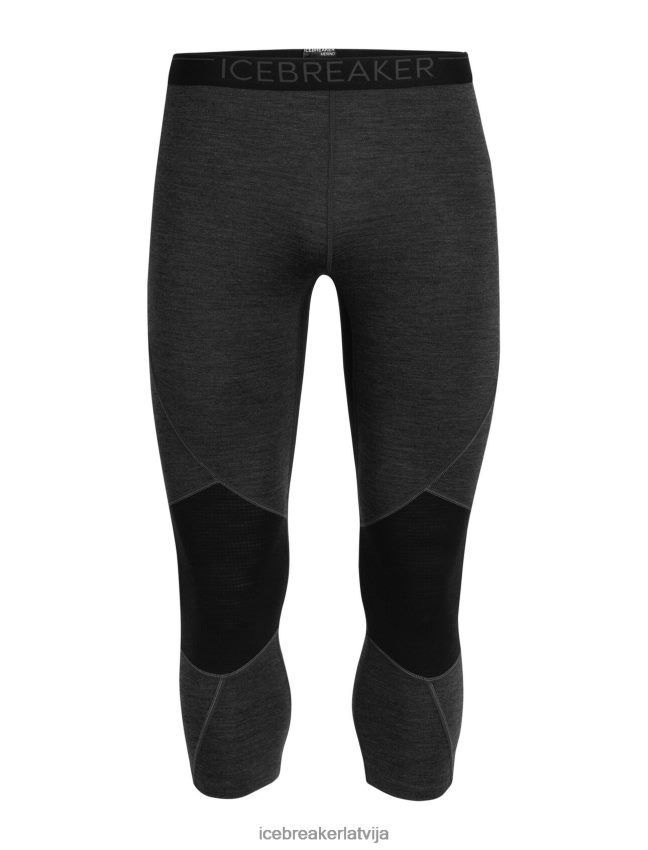Icebreaker bodyfitzone merino 260 zonas 3/4 termo legingi vīriešiem strūklas virši/melns apģērbs 622ZJ443