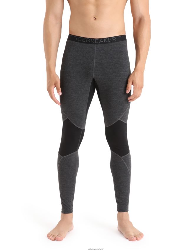 Icebreaker bodyfitzone merino 260 zonas termo legingi vīriešiem strūklas virši/melns apģērbs 622ZJ344