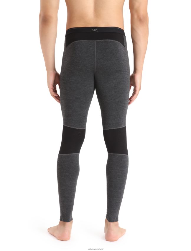 Icebreaker bodyfitzone merino 260 zonas termo legingi vīriešiem strūklas virši/melns apģērbs 622ZJ344