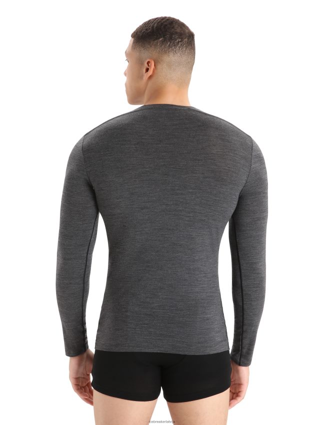 Icebreaker merino anatomica crewe t-krekls ar garām piedurknēm vīriešiem strūklas virši apģērbs 622ZJ2