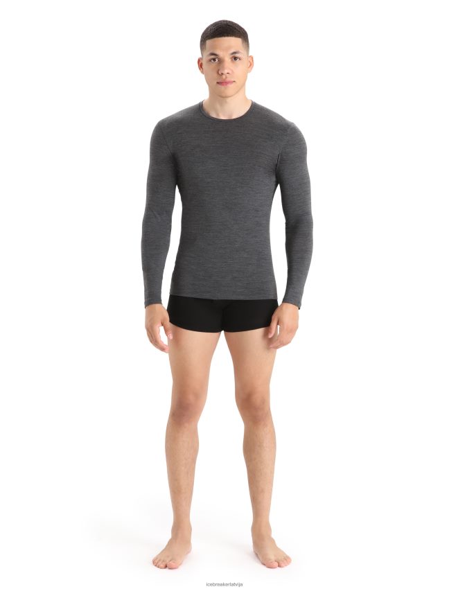 Icebreaker merino anatomica crewe t-krekls ar garām piedurknēm vīriešiem strūklas virši apģērbs 622ZJ2