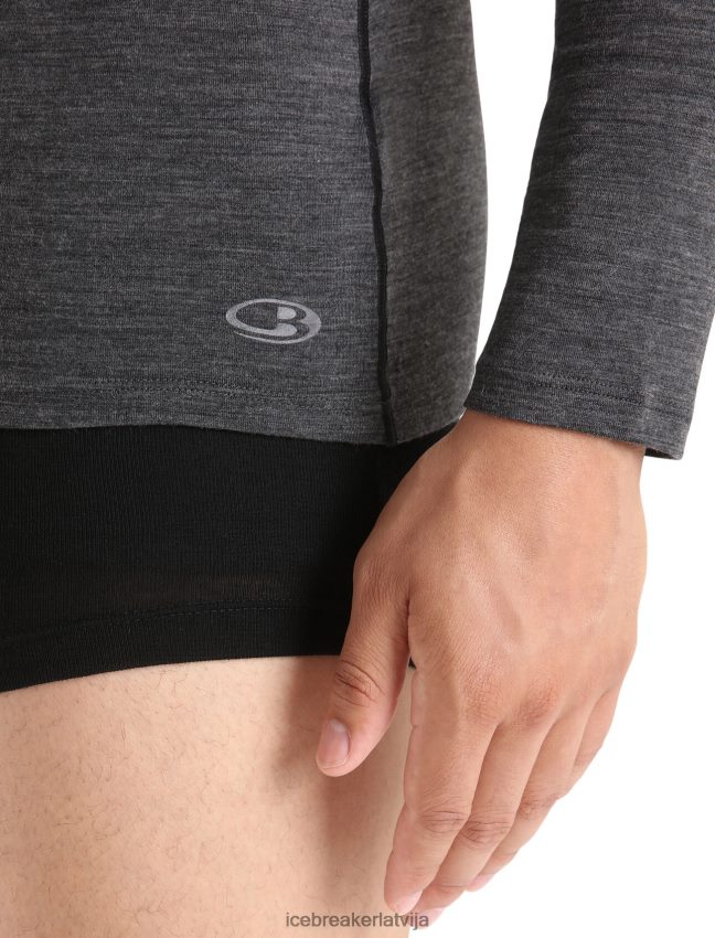 Icebreaker merino anatomica crewe t-krekls ar garām piedurknēm vīriešiem strūklas virši apģērbs 622ZJ2