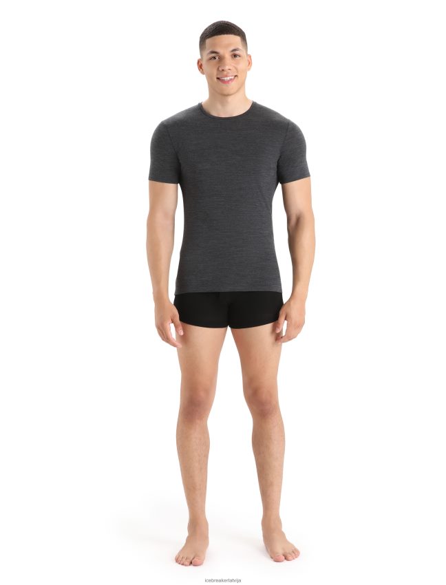 Icebreaker merino anatomica crewe t-krekls ar īsām piedurknēm vīriešiem strūklas virši apģērbs 622ZJ128