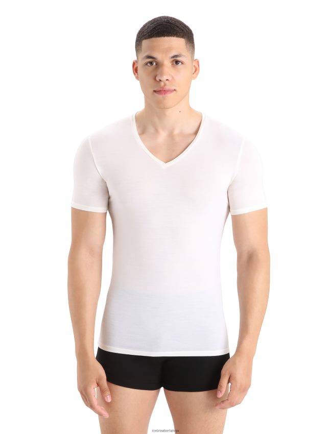 Icebreaker merino anatomica t-krekls ar īsām piedurknēm v kakla izgriezumā vīriešiem sniegs apģērbs 622ZJ124