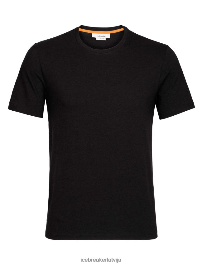 Icebreaker merino central classic t-krekls ar īsām piedurknēm vīriešiem melns apģērbs 622ZJ47