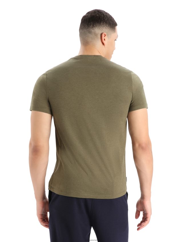 Icebreaker merino central classic t-kreklu karavāna ar īsām piedurknēm vīriešiem loden apģērbs 622ZJ355