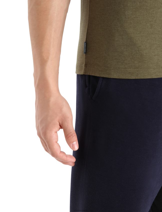 Icebreaker merino central classic t-kreklu karavāna ar īsām piedurknēm vīriešiem loden apģērbs 622ZJ355