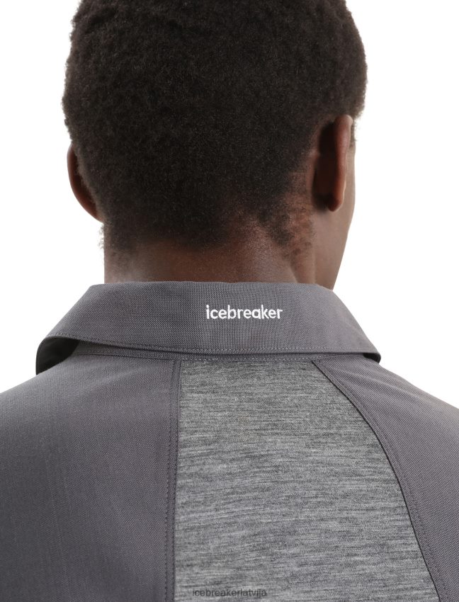 Icebreaker merino hike tops ar īsām piedurknēm vīriešiem musonu / smilšakmens virši apģērbs 622ZJ87