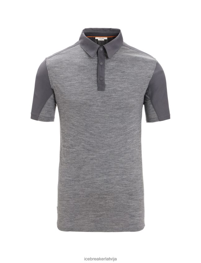 Icebreaker merino hike tops ar īsām piedurknēm vīriešiem musonu / smilšakmens virši apģērbs 622ZJ87