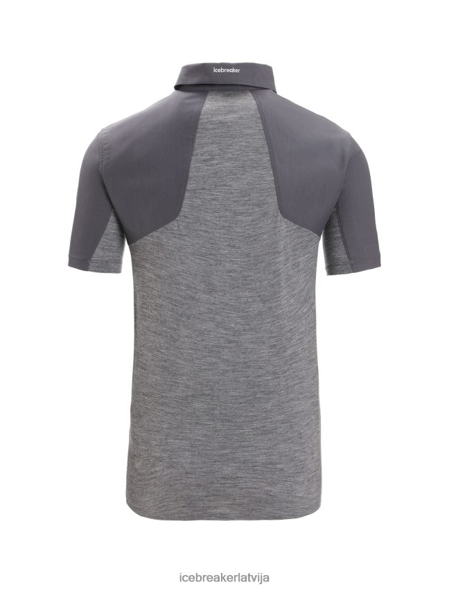 Icebreaker merino hike tops ar īsām piedurknēm vīriešiem musonu / smilšakmens virši apģērbs 622ZJ87